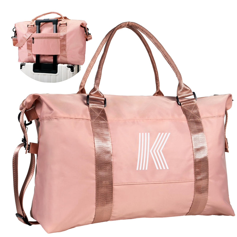 Personalized Makeup Bag + Initial Travel Duffel Bag