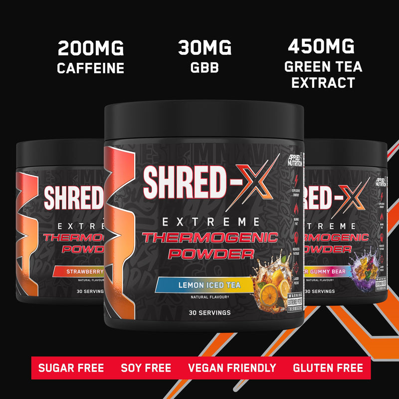 Applied Nutrition Shred X Fat Burner - ABE All Black Everything Fat Burner, Thermo Weight Management (300g - 30 Servings) (Lemon Ice Tea) Lemon Ice Tea 30 Servings (New Pack of 1)