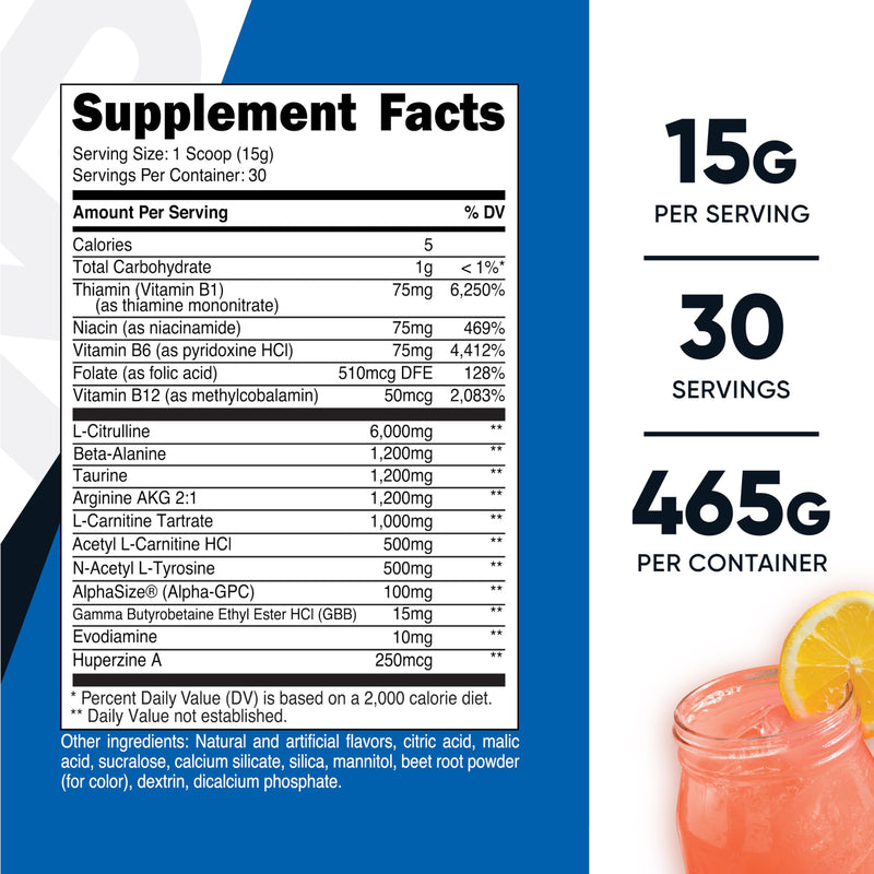 [Australia] - Nutricost Stim-Free Pre-Workout, 30 Servings (Pink Lemonade) - Caffeine Free, Stimulant Free, Non-GMO, Gluten Free Pink Lemonade 1.04 Pound (Pack of 1) 