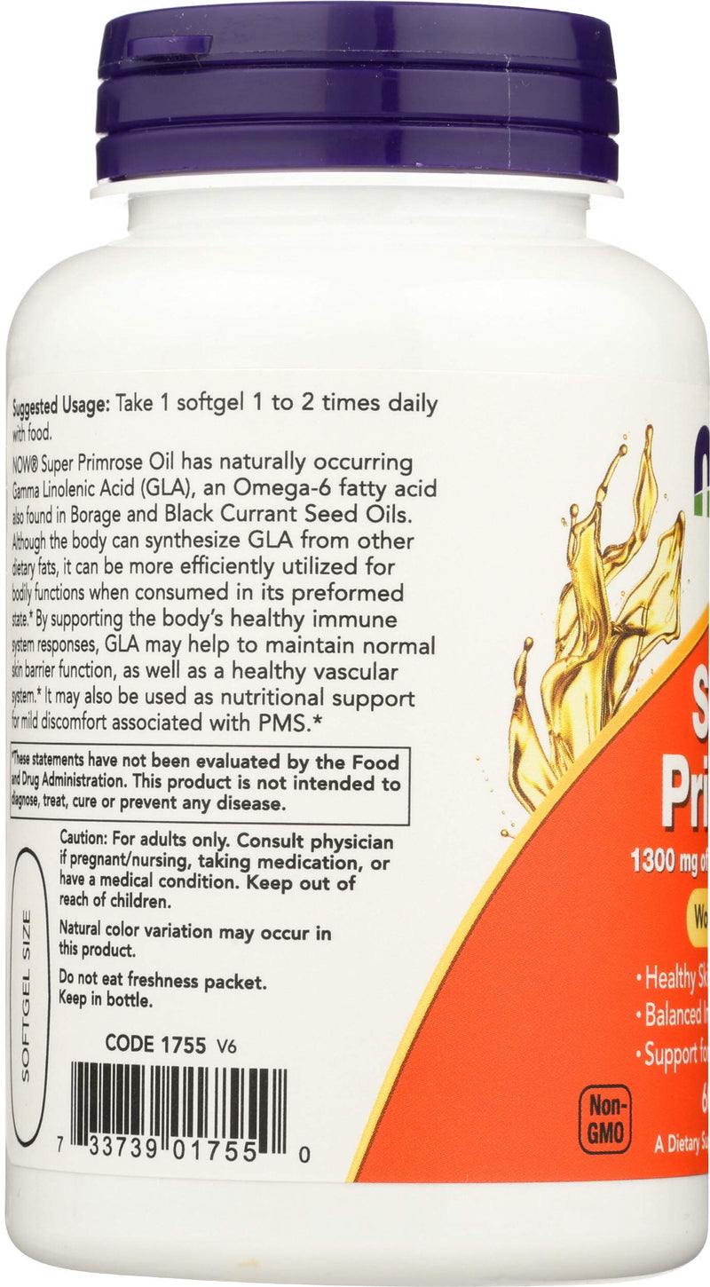 [Australia] - Now Foods Super Primrose 1300mg, 60 Gels 