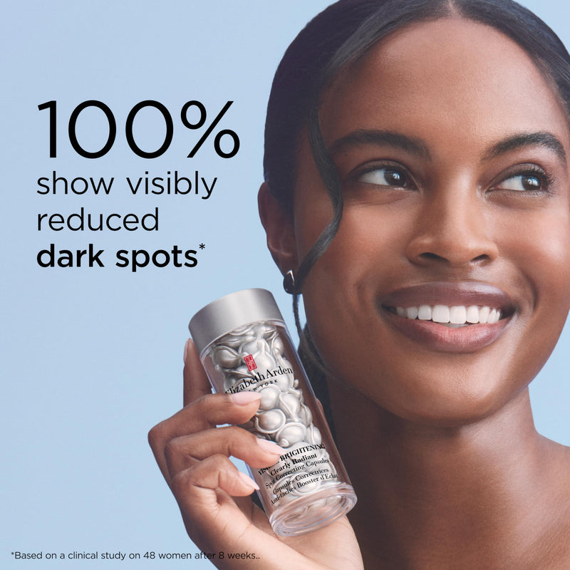 Elizabeth Arden Visible Brightening Clearly Radiant Dark Spot Corrector & Vitamin C Serum Capsules, Corrects Post-Acne Scars, Reduces Pores & Evens Skin Tone 30 Count (Pack of 1)