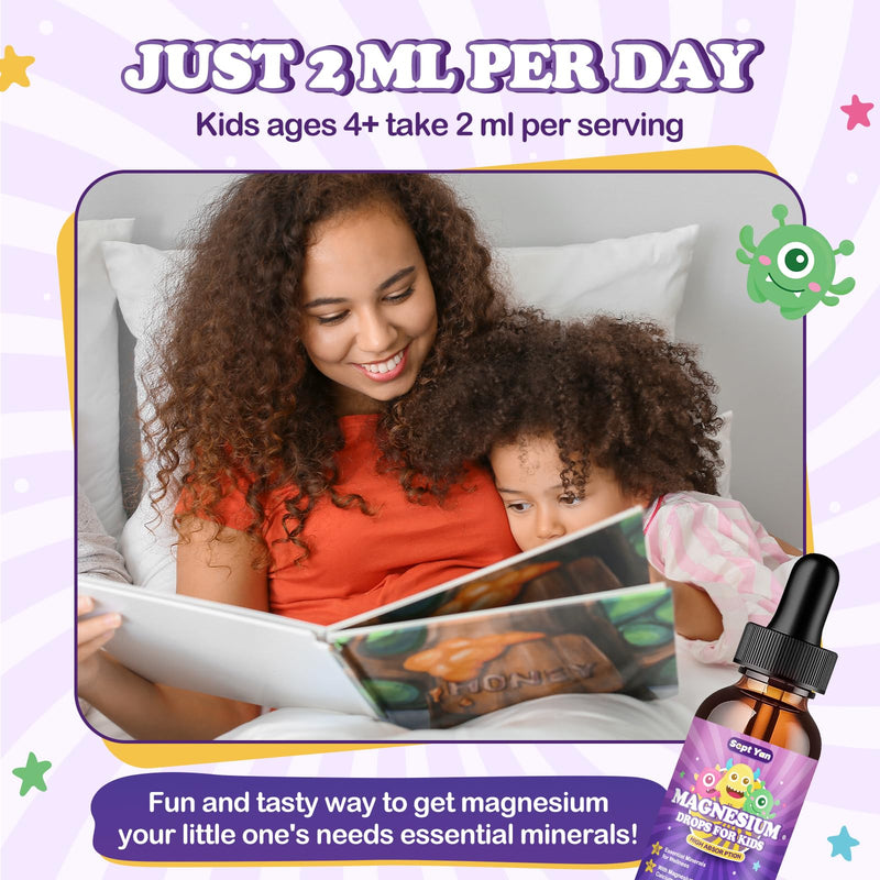 Magnesium Glycinate Liquid for Kids – Liquid Magnesium Glycinate with Zinc, Chamomile, Vitamin B12, B6, D3 – Calm Drops for Sleep, Relaxation, Calm & Focus –Strawberry Flavor, 4 Fl Oz Strawberry 4 Fl Oz (Pack of 1)