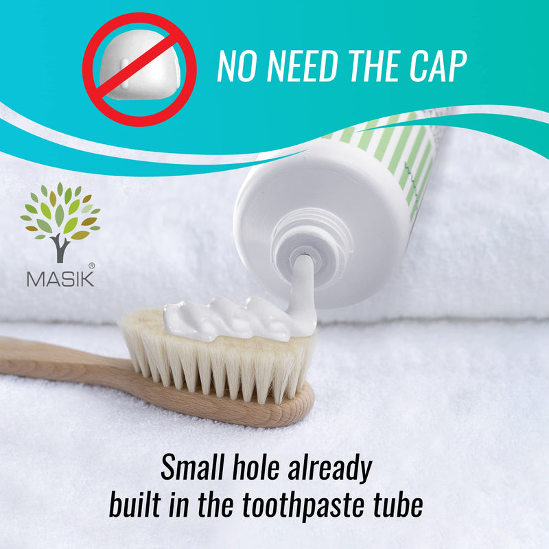 [Australia] - Masik Natural Mint Toothpaste – Whitening & Sensitive Teeth | Dead Sea Salt | Stain & Plaque Remover | Bleeding Gums & Canker Sore Care | Fluoride & SLS-Free | Non-Foaming | Made in Israel 