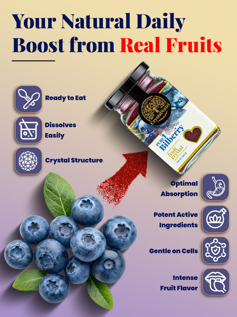 Pure Bilberry 90g – Better Then Freeze Dried Fruit - Concentrated Powder - Low Temperature Drying – Preserving Natural enzymes, Rich in antioxidants and Vitamins
