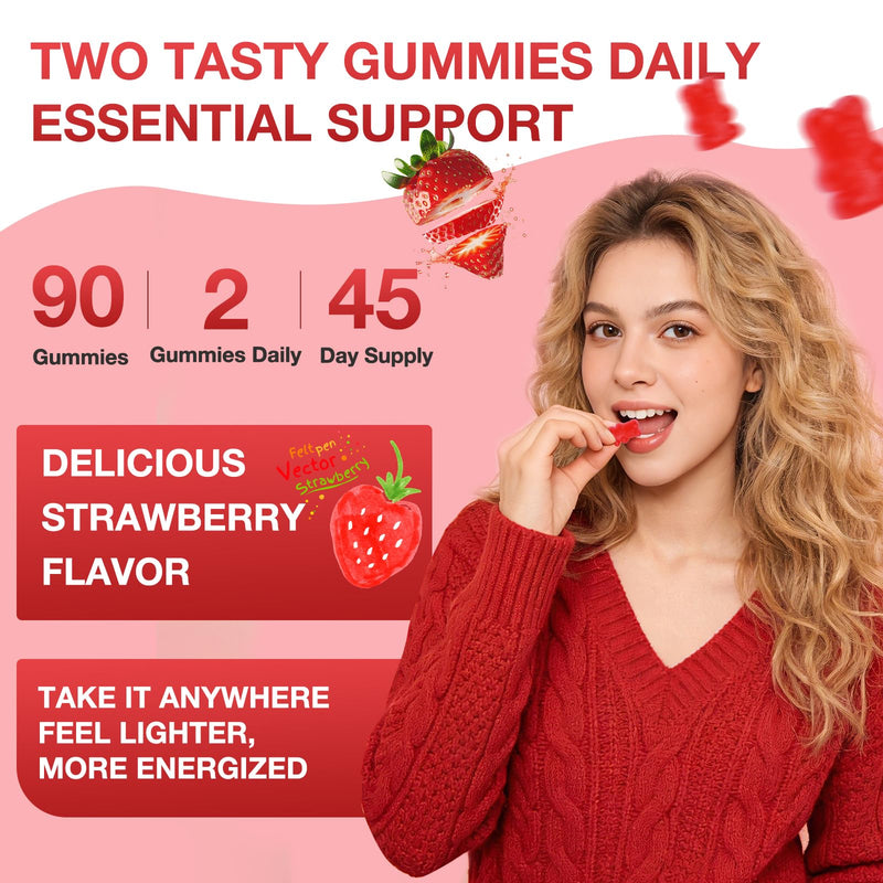 Cortisol Supplements for Women & Men - Cortisol Reducer Detox Manager with Ashwagandha/Magnesium/L-theanine/GABA/Vitamin B6 for Mood/Sleep/Stress Relief 90 CT Strawberry Flavor Gummies