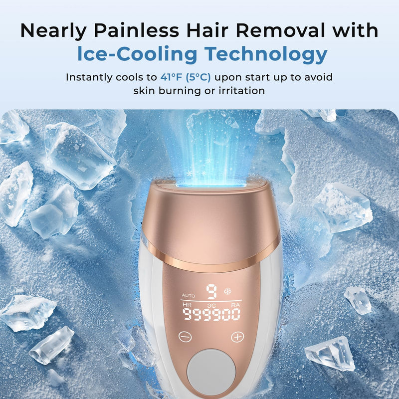 [Australia] - Laser Hair Removal for Women & Men - ZAIRUZ IPL Laser Hair Removal Device with Painless 5℃ Ice Cooling, 3 in 1 at-Home Permanent Hair Remover for Face, Body, Bikini 