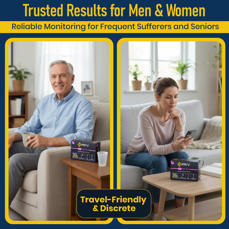 2 in 1 UTI Test Strips for Women & Men with Sterile Cups & Gloves | Individually Wrapped & Trusted by Doctors Private at Home UTI Test Strip - Accurate Results in 2 Minutes - 2 Tests 2 Count (Pack of 1)
