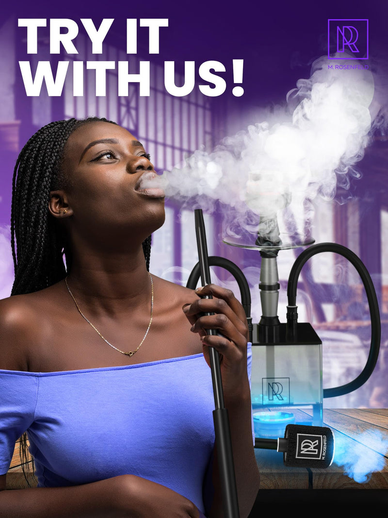 [Australia] - M. ROSENFELD Purple Mini Hookah Pump Hookah Starter with Rechargeable Battery - Electric Hookah Starter Vacuum Kit with Led Light - Mini Portable Charcoal Starter - Shisha Hookah Vacuum Starter Helper Purple Hookah Pump 