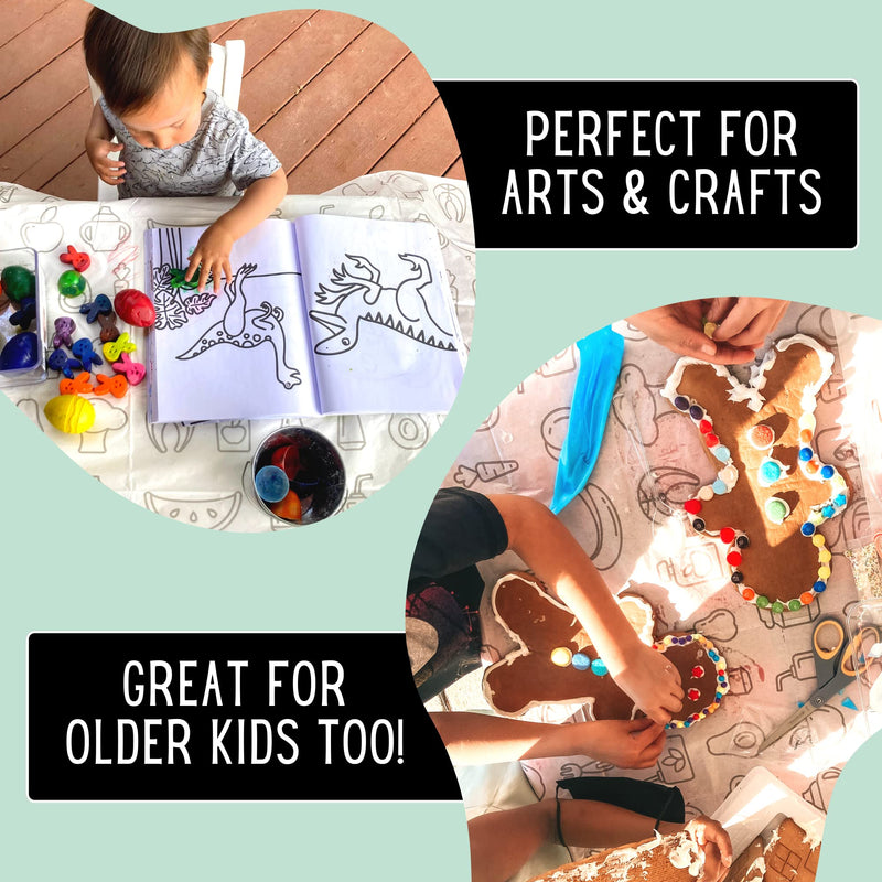 [Australia] - 30 Pack | Disposable Splat Mats | Biodegradable + Compostable | THEO'S MATS | Under Highchair Splat Mat for Floor | Baby Led Weaning Supplies | (THEO001) 30 Count (Splat Mats) 