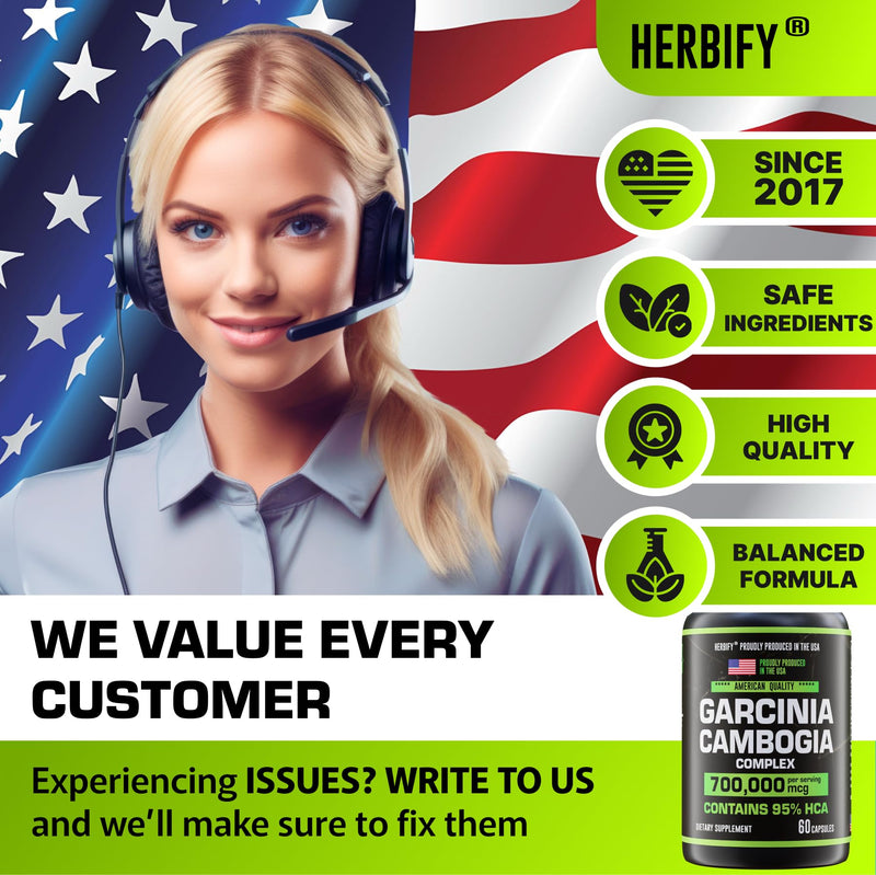 [Australia] - HERBIFY Garcinia Cambogia Wellness Support Supplement for Women & Men - Herbal Extract with Antioxidant Properties - Energy Booster for Daily Vitality and Digestive Support - 60 Count 