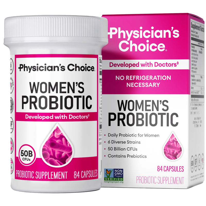 [Australia] - Physician's Choice Probiotics for Women - PH Balance, Digestive, UT, & Feminine Health - 50 Billion CFU - 6 Unique Strains for Women - Organic Prebiotics, Cranberry Extract+ - Womens Probiotic - 84 CT 84 Count (Pack of 1) 