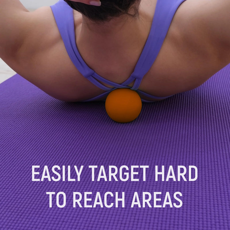 [Australia] - Lacrosse Ball Massage Ball Therapy, Myofascial Release Physical Therapy Balls, Deep Tissue Trigger Point Ball for Back, Foot Massage Ball, Plantar Fasciitis, Yoga Tune Up, Firm 2.5" Diameter 2 Pack 