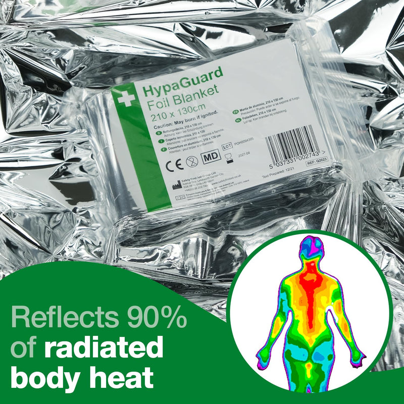 [Australia] - Safety First Aid Group HypaGuard Survival Blanket, Foil, Pack of 6 