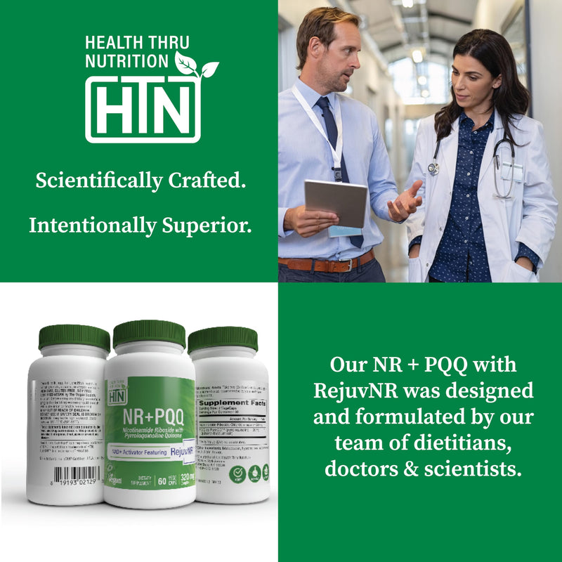 NR with PQQ | 300mg Nicotinamide Riboside + 20mg PQQ | Mitochondria Maximizer | Non-GMO | Pack of 60