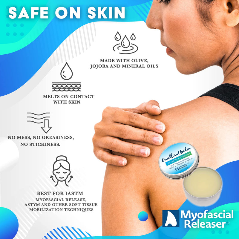 [Australia] - Massage Tools Emollient Balm - Natural Essential Massage Oil - Myofascial Release Tool Massage Cream for Massage Therapy - IASTM Tool Muscle Rub Ultra Strength - Gua Sha Tool Partner for Body (100g) 100g 