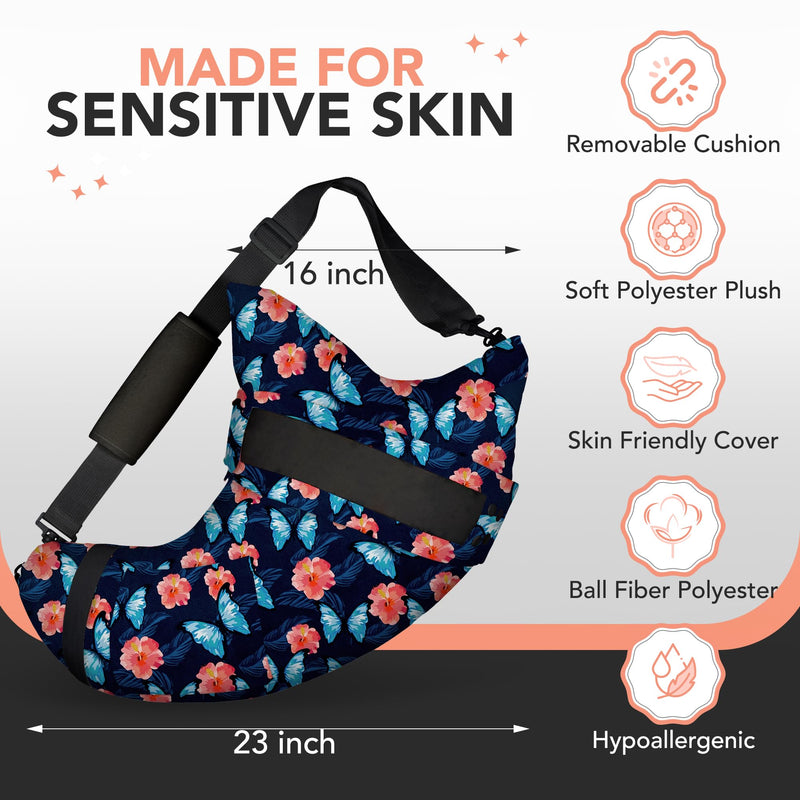 [Australia] - Shoulder Pillow for Pain Relief, Shoulder Surgery Pillow for Sleeping, Rotator Cuff Pillows, Rotator Cuff Surgery Must Haves, Post Shoulders Surgery Must Haves, Shoulders Support, Arm Support Pillows Blue Butterflies 