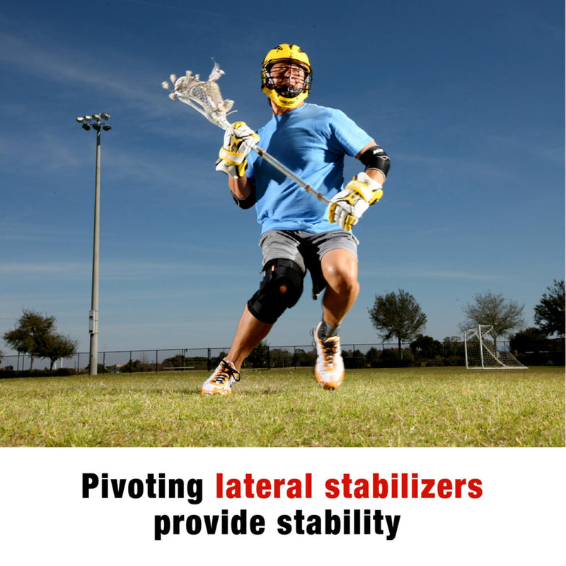 [Australia] - ACE Brand Hinged Knee Brace, Provides Firm, Stabilizing Support and Compression to Muscles and Joints, Adjustable Knee Brace with Knee Straps, Right or Left Knee Brace, One Size Fits Most 