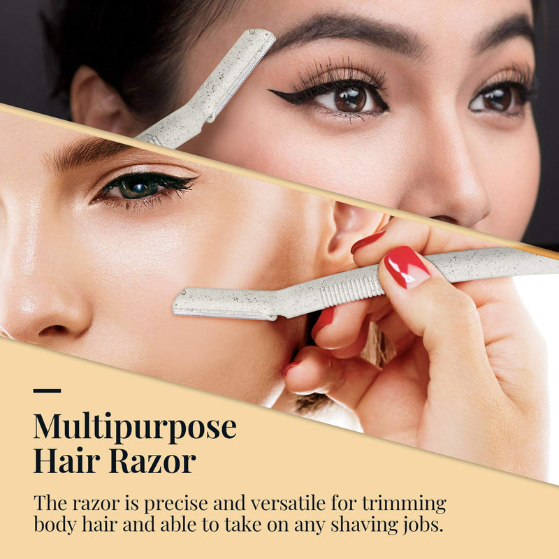 [Australia] - ennva Eyebrow Razor for Women | Dermaplane Facial Razor for Face | Hair Trimmer Face Razor for Body Use | Multipurpose Facial Hair Removal Disposable Blades Eyebrow Shaper Tool - 12pcs 