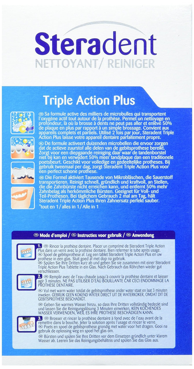 [Australia] - Steradent Triple Action Plus 90 Tablets 90 pieces (pack of 1) 