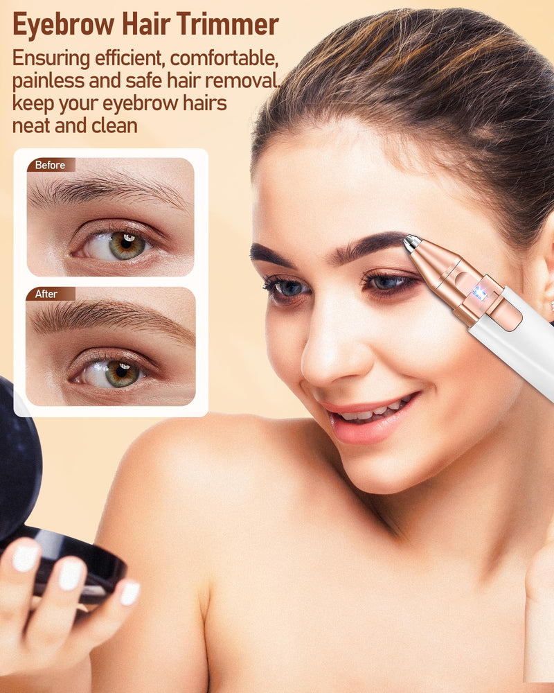 [Australia] - Rechargeable eyebrow razor facial hair remover for women: precision eyebrow trimmer and facial razor for women, iFanzeTech painless women's razor face, for cheeks, chin 