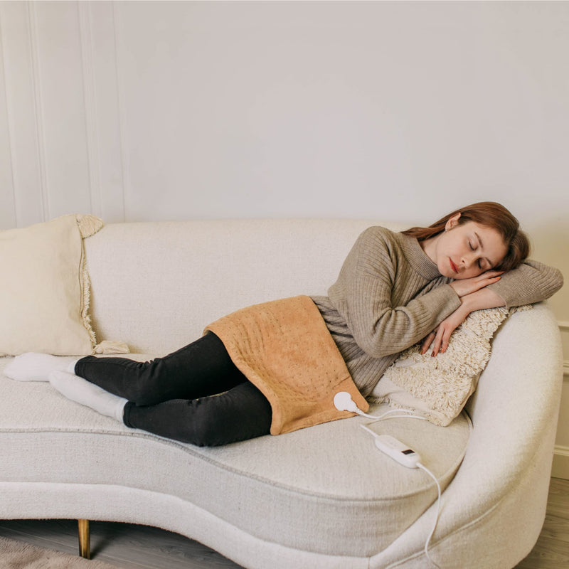 [Australia] - GESBERG heating pad with 9 temperature levels, Turbo Heat, heating pad for the cervical and lumbar spine 30 x 60 cm - Electric heat pad with overheating protection, automatic switch-off, washable 