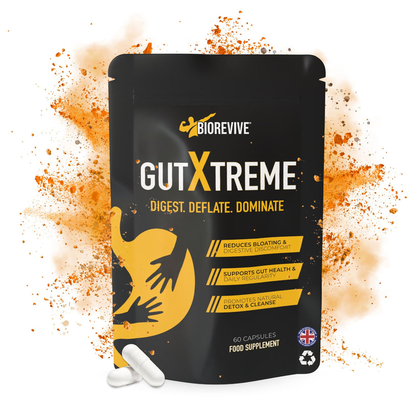 BioRevive Gut Xtreme – Advanced Gut Repair for Men & Women – Bloating Relief, Digestion Support & Gut Cleanse with Ginger, Dandelion, Fennel & Marshmallow – Reduces Water Retention & Soothes Gut Linin