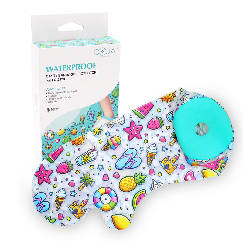 [Australia] - DOJA Barcelona | Plaster protection waterproof hand children 51x24cm | Waterproof PVC plaster protection with silicone closure | Plaster cover child or teenager | Waterproof shower protection for shower or pool 