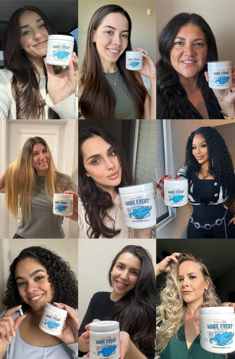 Legendairy Milk Mane Event Hair Growth Vitamins with Lustriva, 60 Capsules | Clinically studied Lustriva® with collagen and biotin to support healthy-looking hair, skin and nails for women. 60 Count (Pack of 1)