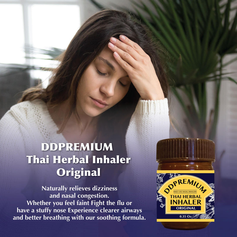 Herbal Inhaler with Menthol & Essential Oil - Natural Thai Inhaler for Enhanced Breathing, Promotes Clearer Nasal Passages - Compound Herb Formula Original Pack of 6 Pack 6