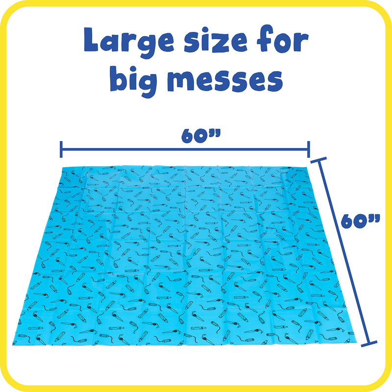 [Australia] - READY 2 LEARN Messy Mat - Splat Mat for Kids - Protect Tables and Floors - Waterproof - Reusable and Lightweight - 60”L x 60”W 