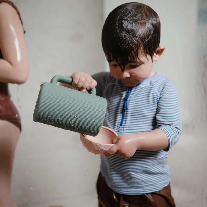 [Australia] - mushie Baby Bath Rinse Cup | 100% Food Grade Silicone | Wash Rinser Cup For Kids (Dried Thyme) Dried Thyme 