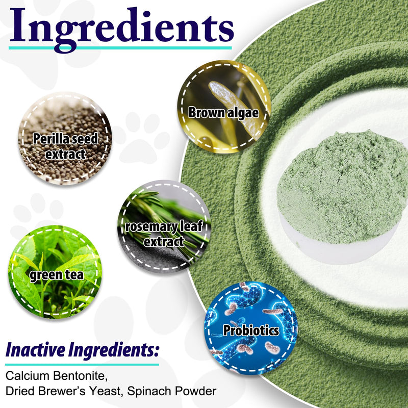 Dog Dental Powder - Dog Teeth Cleaning Powder - Dog Dental Care - Targets Tartar & Reduces Plaque & Bad Breath - Teeth Cleaning Made Easy Eliminate - Formulated for Small, Medium, Large Dogs - PawsPlanet Australia