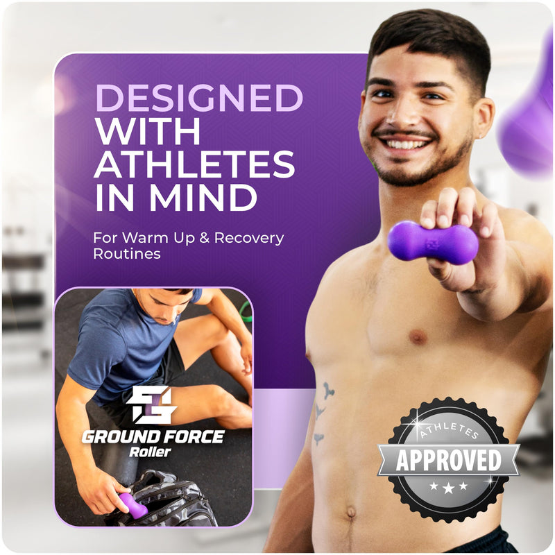 [Australia] - Ground Force Foot Roller 2 Pack – Portable Silicone Foot Massagers for Plantar Fasciitis, Heel Spurs, Arch & Heel Pain Relief, Neuropathy & Myofascial Release – Trigger Point & Recovery Tool 