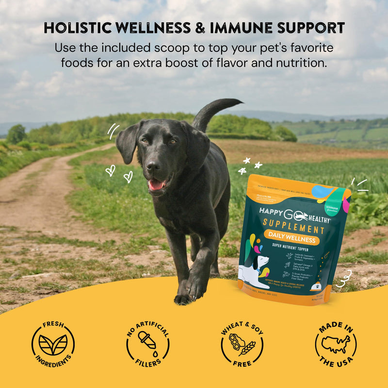 Daily Wellness Supplements for Dogs | Probiotic & Prebiotic Benefits with Fish Oil & Seaweed to Keep Your Dog Beaming All Day Long | All Breeds and Sizes | 120 Count Daily Wellness - PawsPlanet Australia