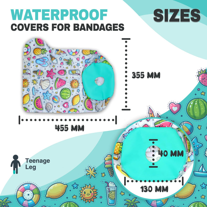 [Australia] - DOJA Barcelona | Waterproof cast protection foot for children | 455x355mm| Waterproof PVC water protection foot with silicone closure Shower protection foot | Waterproof for shower or swimming pool 