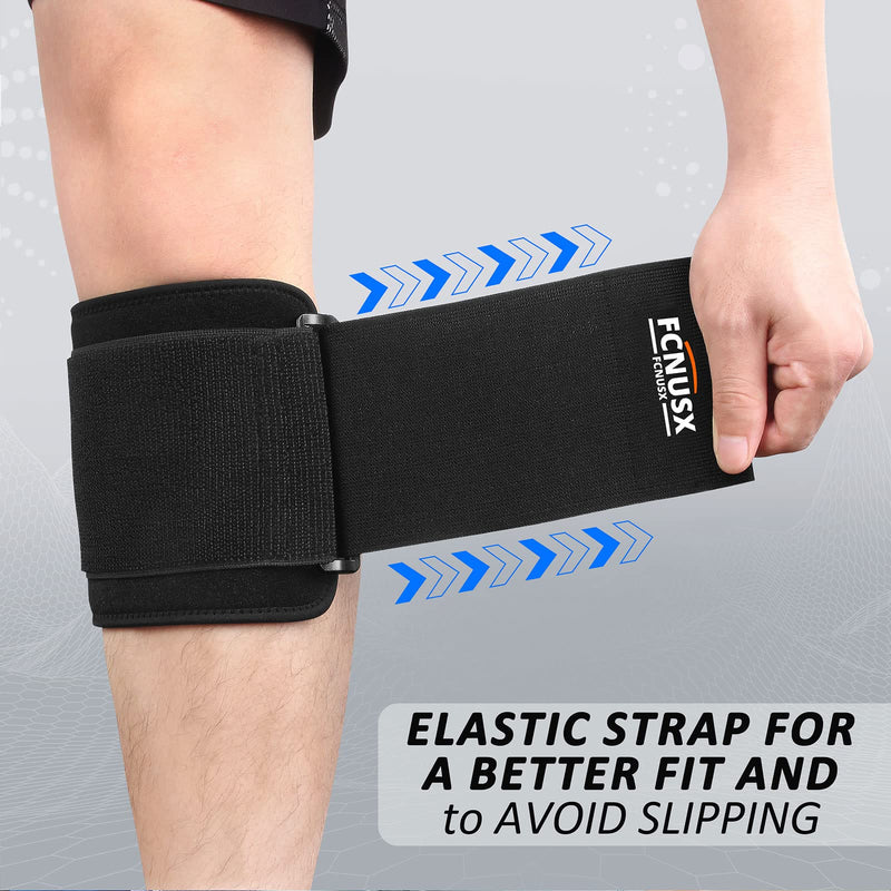 [Australia] - Sciatica Pain Relief Devices Brace - Sciatic Ease Nerve Pain Relief Brace for Men Women, Knee Braces with Pressure Pad Targeted Compression for Sciatic Nerve Pain, Lower Back, Hip One Size Black 