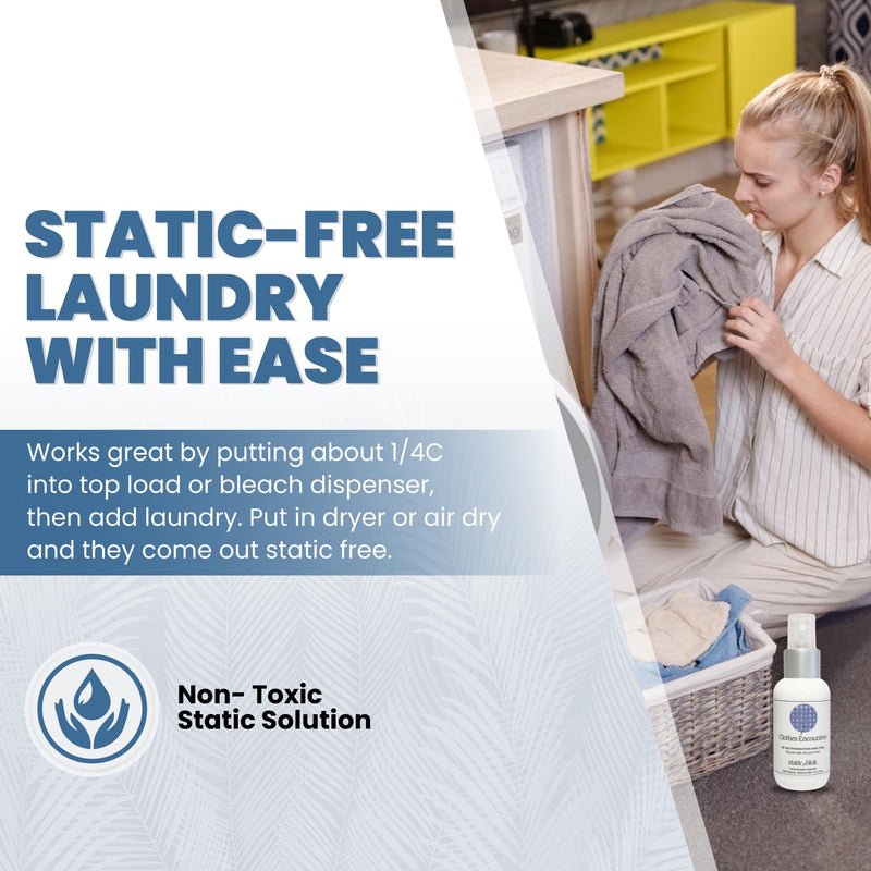 [Australia] - Anti-Static Spray for Clothes - Instantly Eliminate Static Cling, Flyaways, and Shocks from Clothes, Fabrics, Linens, Blankets & Rugs- All-Natural Formula - Lasts All Day- 2oz Travel Size 2 Fl Oz (Pack of 1) 