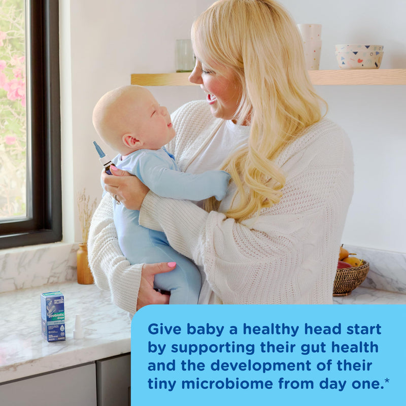 [Australia] - Mommy's Bliss Baby Probiotic Drops, Daily Gas, Constipation and Colic Symptom Relief + Immune Support, Newborns & Up, 0.34 Fl Oz (30 Servings), Pack of 2 Unflavored 0.34 Fl Oz (Pack of 2) 