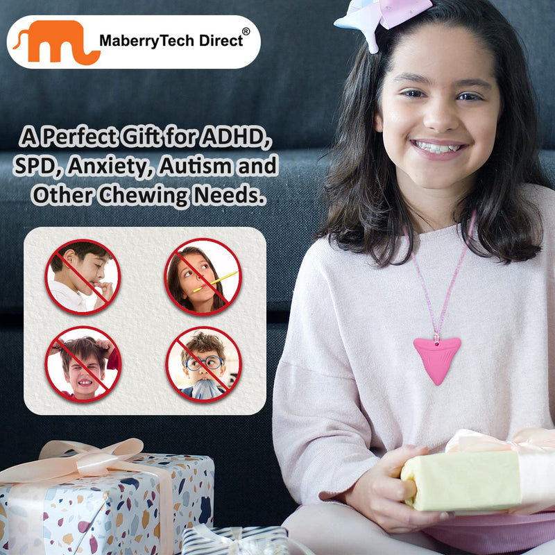 [Australia] - Chew Necklaces for Sensory Kids, Silicone Chewy Necklace Sensory Stim Toy for Girls Boys, 6 Pack Sensory Chew Toys for Kids Teens Adults with Autism Anxiety ADHD SPD or Other Sensory Needs - Pink Pink Sloth 