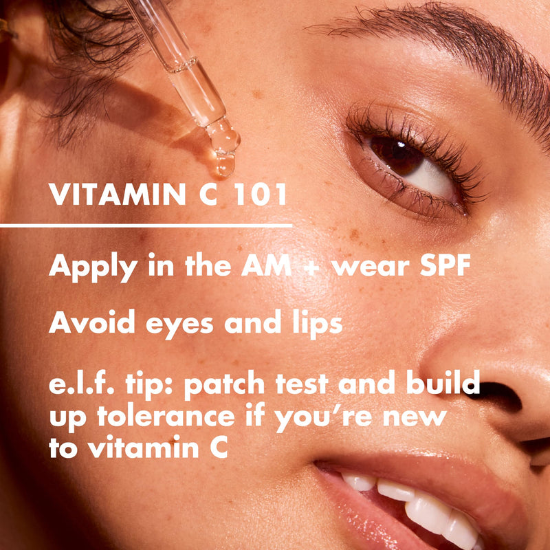 e.l.f. SKIN Bright Icon Vitamin C + E + Ferulic Face Serum Mini, Brightening & Soothing with 15% Vitamin C, Vegan & Cruelty-Free 0.5 Fl Oz (Pack of 1)