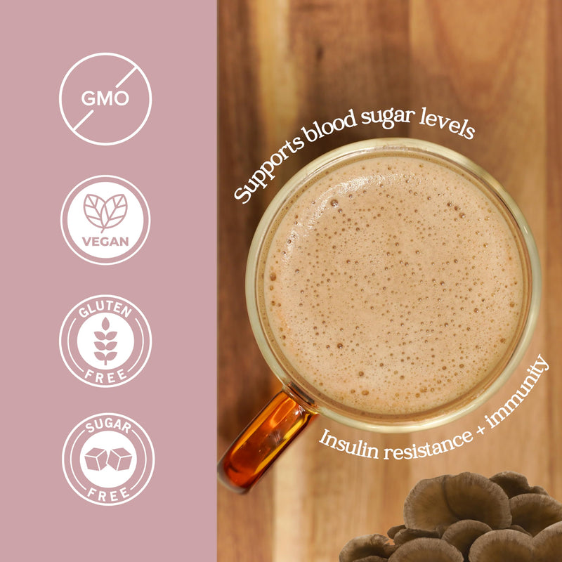 Sixways Hormone Balance Mushroom Coffee, Decaf Coffee Flavour, 30 Servings with 2000mg Myo-Inositol, Maitake Mushroom, Maca Root, PCOS Support, Vegan, PMS Relief (150g)