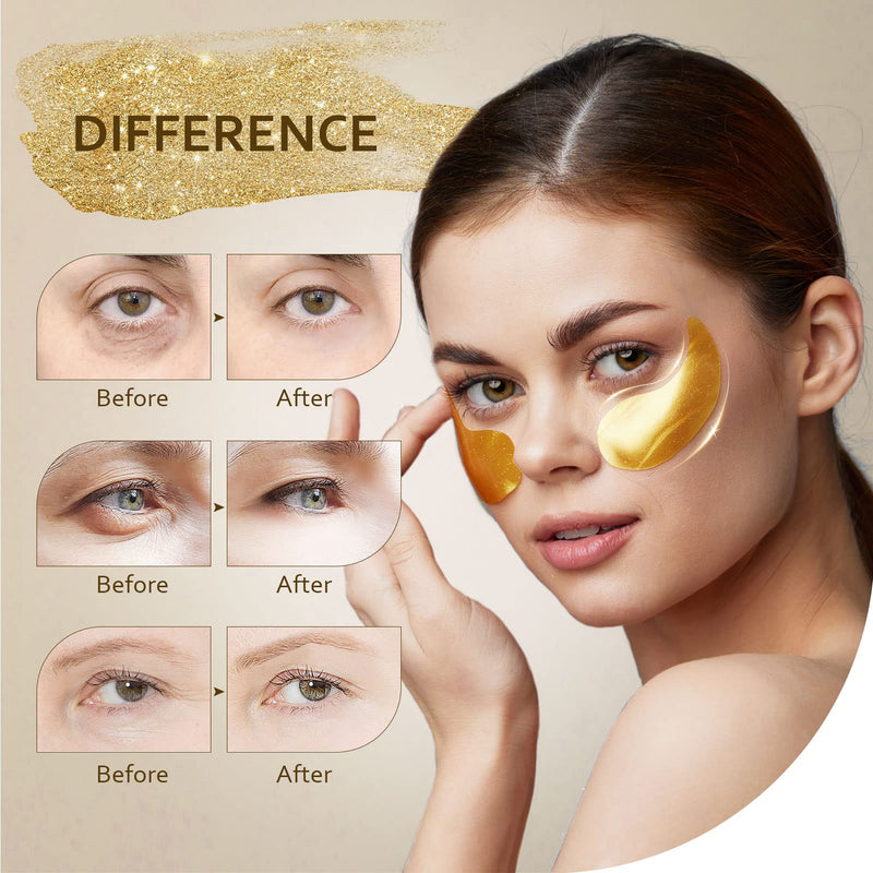 [Australia] - Under Eye Patches (30 Pairs), 24K Gold Under Eye Mask for Puffy Eyes, Dark Circles,Bags and Wrinkles with Collagen,Relieves Pressure and Reduces Wrinkles,Revitalises and Refreshes Your Skin 