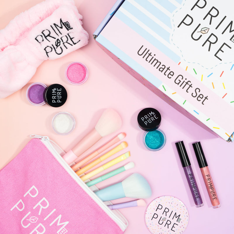 [Australia] - Prim and Pure Ultimate Mineral Makeup Gift Set | Perfect for Play Dates & Birthday Parties | Kids Safe Eyeshadow Makeup Mineral | Organic & Natural Makeup Kit | Made in USA 
