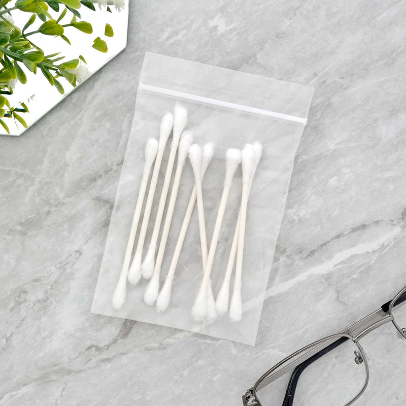 Plymor 3 x 4 inch, 2 Mil Zipper Reclosable Bags (Pack of 100) | Plastic poly bags for jewelry, beads, rings, earrings, pills, vitamins, spices, coins, screws & small parts 100 Count (Pack of 1) Clear