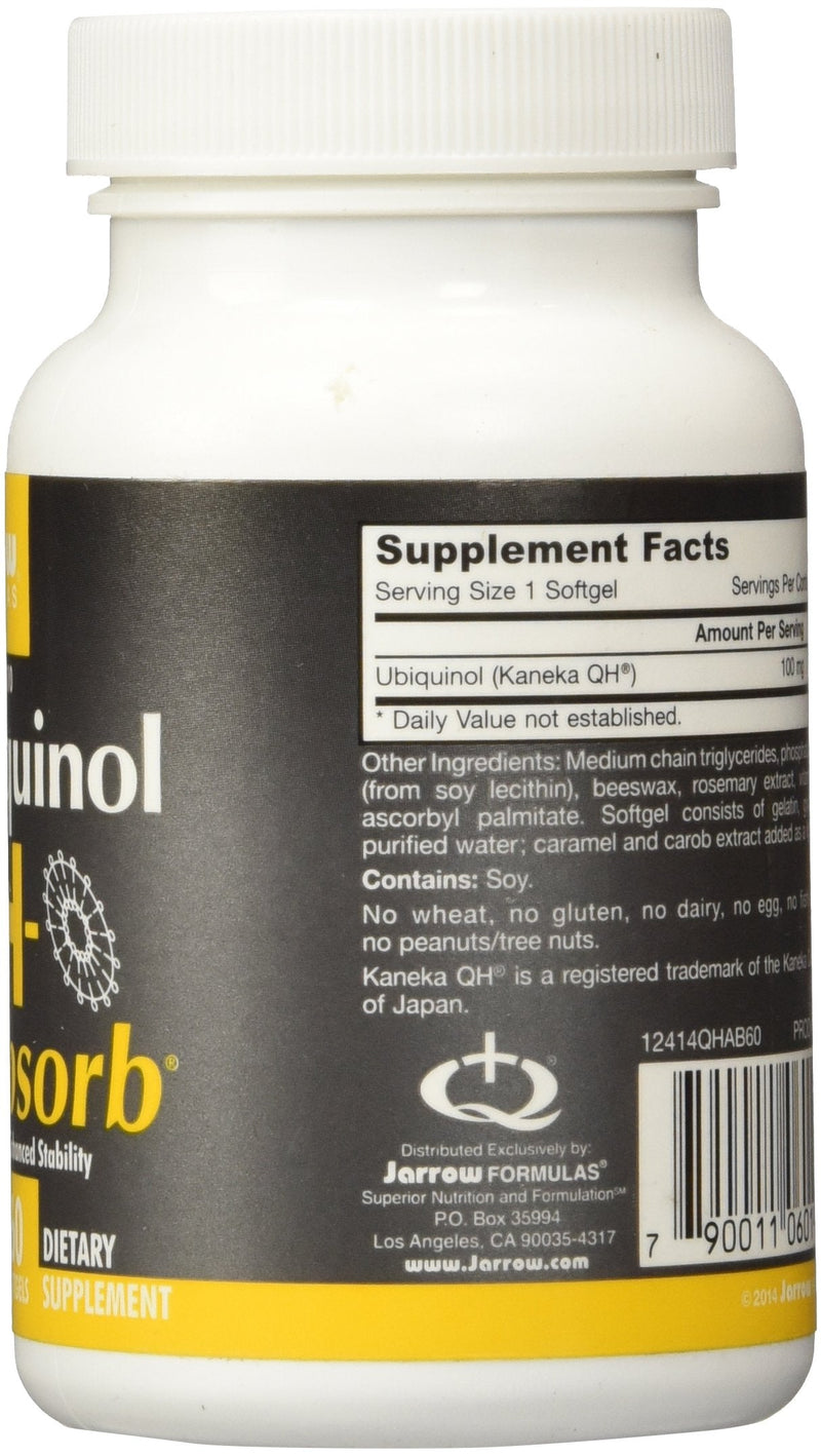 Jarrow Formulas - Qh Absorb Ubiquinol Co Q 10, 100mg, 60 softgels