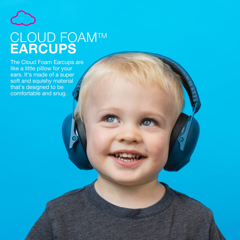 [Australia] - JLab JBuddies Protect Earmuffs, Adjustable Headband for Infants to Teens, Hearing Protection Navy Blue 