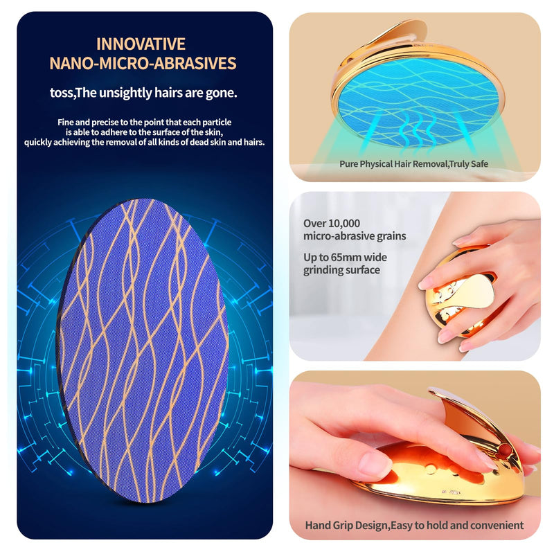 [Australia] - Zuzer Nano Hair Remover 3PCS Crystal Hair Remover Hair Removal, Crystal Hair Eraser Without Shaving Pain and Cutting, Epilator Depilation Hair Removal for Men and Women 