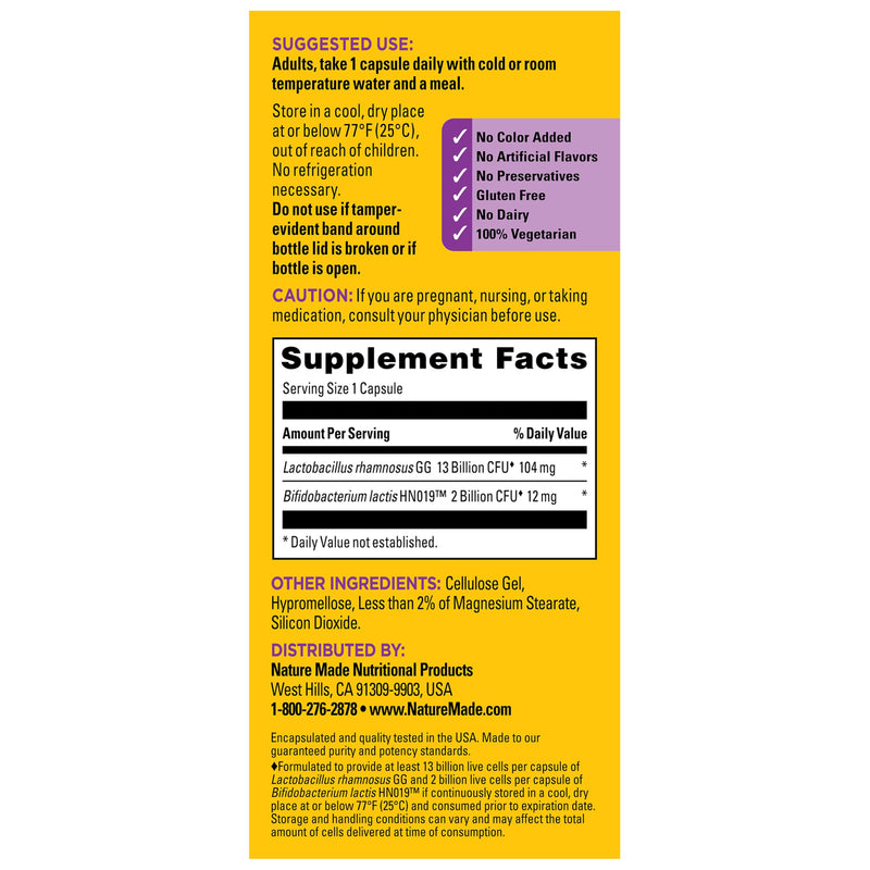 Nature Made Probiotics for Digestive Health, 30 Probiotic Capsules | Extra Strength, 15 Billion CFU from Live Cultures, Probiotics for Women and Men, No Refrigeration Required, 30 Day Supply Unflavored 30 Count (Pack of 1)