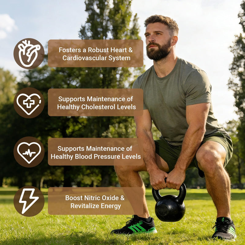 High Flavanol Cocoa Powder, Cocoa Cardio Health Supplement, 500mg Cocoa Flavanols, Support Heart Health, Boost Nitric Oxide, Blood Circulation, Energy, Vegan, Dark Chocolate, 60 Capsules