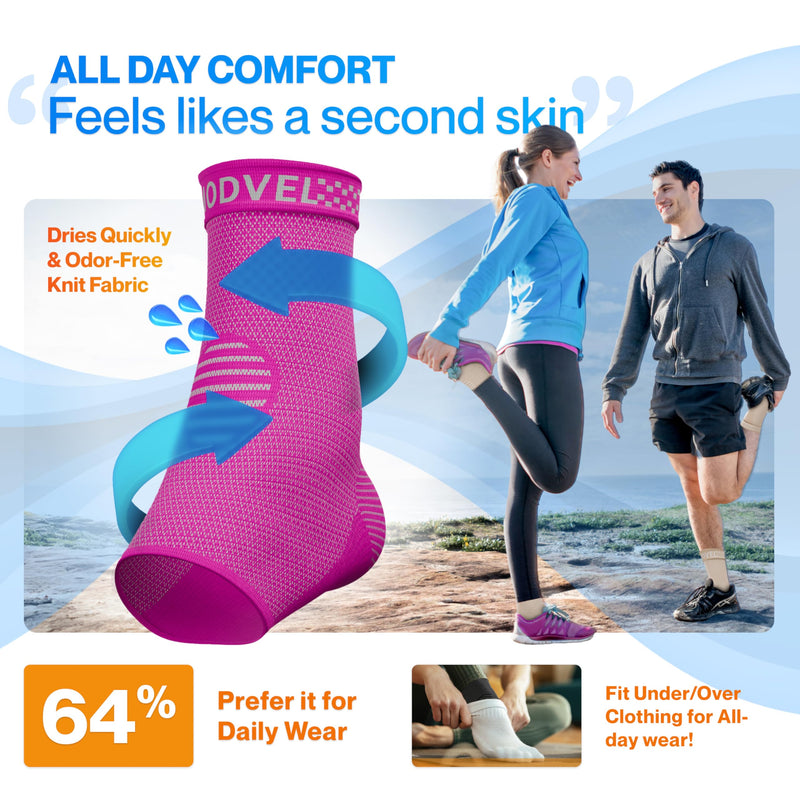 Modvel Foot & Ankle Brace Socks for Sprained Ankle Compression Sleeve - Foot Support for Women & Men - Tendonitis & Arthritis Ankle Brace Sports Running, Torn Ligaments & Women Stabilizing Ankle Wrap